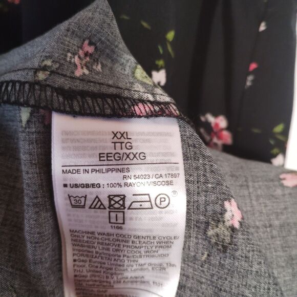 Gap women's Split Neck Floral Tie Waist Dress cottagecore preppy XXL - Picture 5 of 7